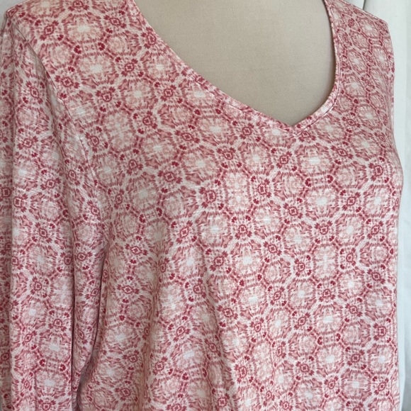 Chico’s Easywear top pink v-neck tunic SOFT blouse size 3 Large - Picture 6 of 7